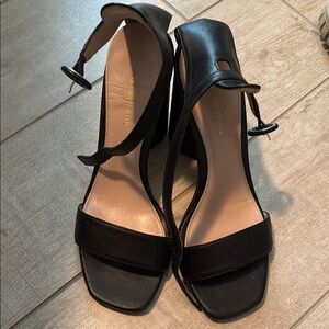 Stuart Weitzman Black Heels with Ankle Strap